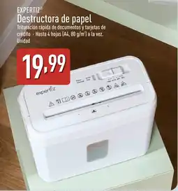 ALDI EXPERTIZ Destructora de papel oferta