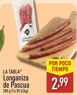 ALDI LA TABLA Longaniza de Pascua oferta