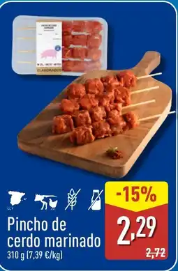ALDI Pincho de cerdo marinado oferta
