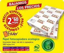Folder Papel fotocopiadora ecológico oferta