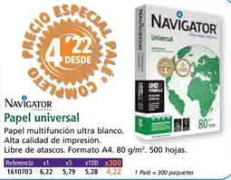 Folder NAVIGATOR Papel universal oferta