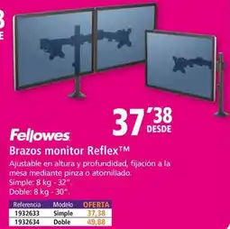 Folder FELLOWES Brazos monitor Reflex™M oferta
