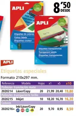 Folder APLI Etiquetas especiales oferta