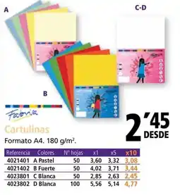 Folder Cartulinas oferta