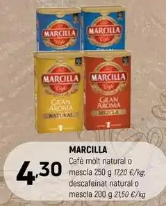 Coviran Marcilla - café molt natural o mescla oferta
