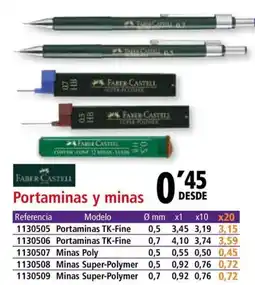 Folder FABER CASTELL Portaminas y minas oferta
