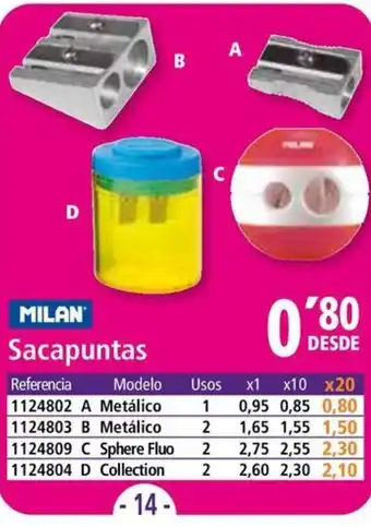 Folder MILAN Sacapuntas oferta