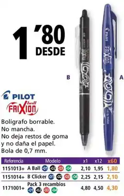 Folder PILOT FRIXION Bolígrafo borrable oferta