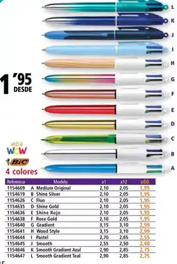 Folder BIC Wow 4 colores oferta