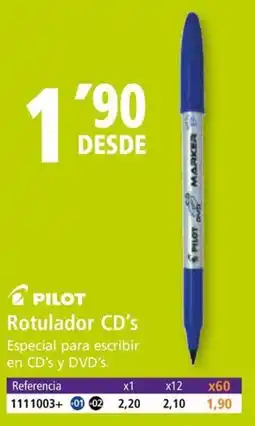 Folder PILOT Rotulador CD's oferta