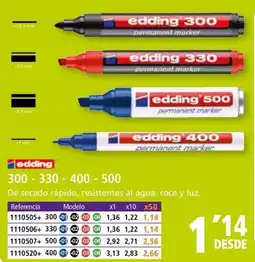 Folder EDDING 300 330-400 - 500 oferta