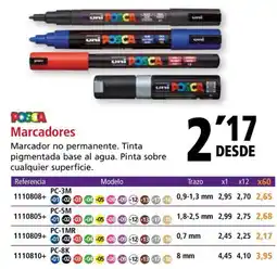 Folder POSCA Marcadores oferta