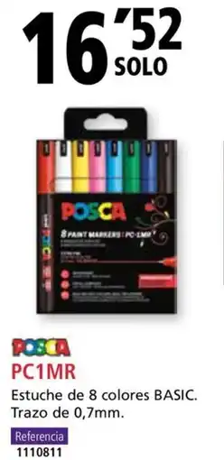 Folder POSCA PC1MR Estuche de 8 colores BASIC. Trazo de 0,7mm. oferta