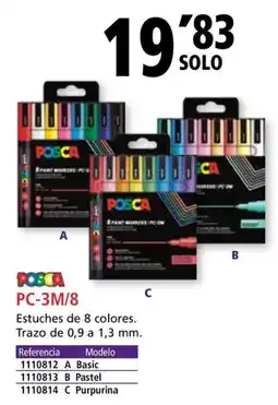Folder POSCA PC-3M/8 oferta