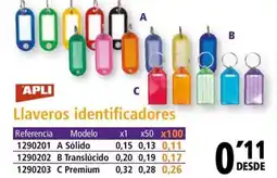 Folder APLI Llaveros identificadores oferta