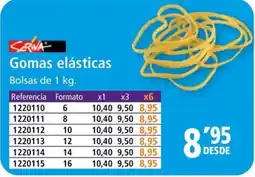 Folder Gomas elásticas oferta