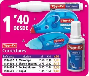 Folder TIPP-EX Correctores oferta