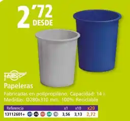 Folder FAIBO Papeleras oferta