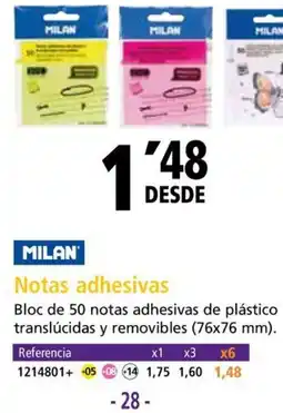 Folder MILAN Notas adhesivas oferta
