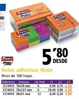 Folder Notas adhesivas Neón oferta