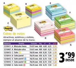 Folder POST-IT Cubos de notas oferta