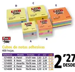 Folder Cubos de notas adhesivas oferta