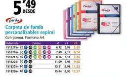 Folder PARDO Carpeta de funda personalizables espiral oferta