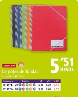 Folder COLORLINE Carpetas de fundas oferta