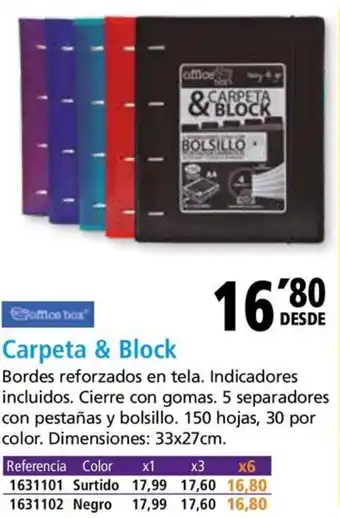 Folder Carpeta & Block oferta