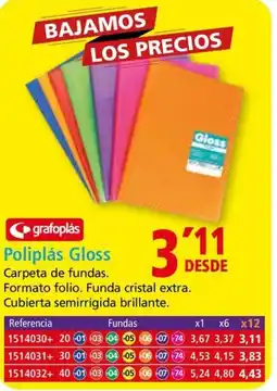 Folder Poliplás Gloss oferta