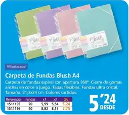 Folder Carpeta de Fundas Blush A4 oferta