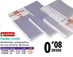 Folder GRAFOPLAS Fundas cristal oferta