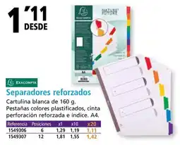 Folder EXACOMPTA Separadores reforzados oferta