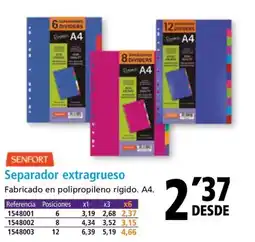 Folder SENFORT Separador extragrueso oferta