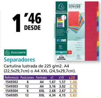 Folder EXACOMPTA Separadores oferta