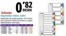 Folder ESSELTE Separador índice color oferta