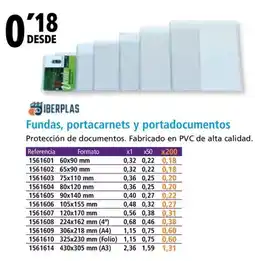 Folder IBERPLAS Fundas, portacarnets y portadocumentos oferta