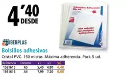 Folder IBERPLAS Bolsillos adhesivos oferta