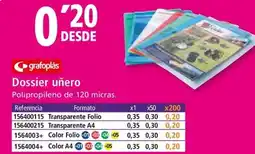 Folder GRAFOPLAS Dossier uñero oferta