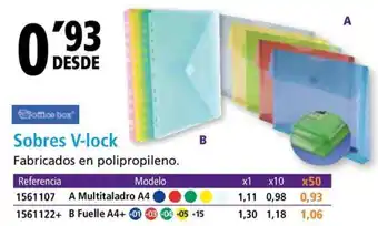 Folder Sobres V-lock oferta