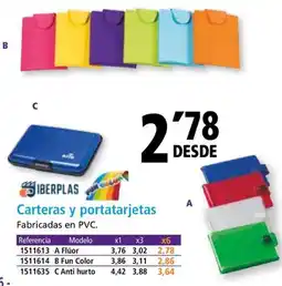 Folder IBERPLAS Carteras y portatarjetas oferta