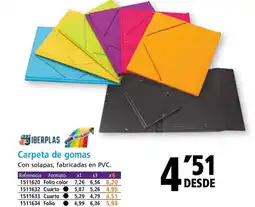 Folder IBERPLAS Carpeta de gomas oferta
