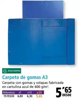 Folder EXACOMPTA Carpeta de gomas A3 oferta