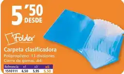 Folder FOLDER Carpeta clasificadora oferta