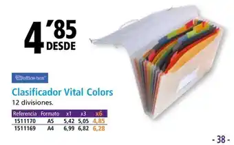 Folder Clasificador Vital Colors oferta