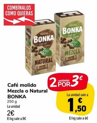 Carrefour Market Café molido mezcla o natural bonka oferta