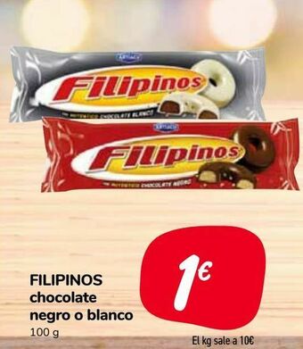Carrefour Market Filipinos chocolate negro o blanco oferta