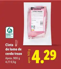 Lidl Cinta de lomo de cerdo trozo oferta