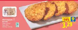 Lidl Filete empanado de cerdo oferta