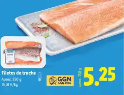 Lidl Filetes de trucha oferta